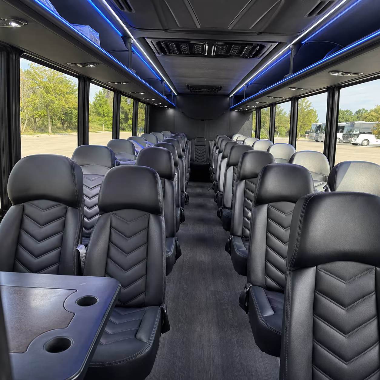 mobile 25 passenger minibus inside