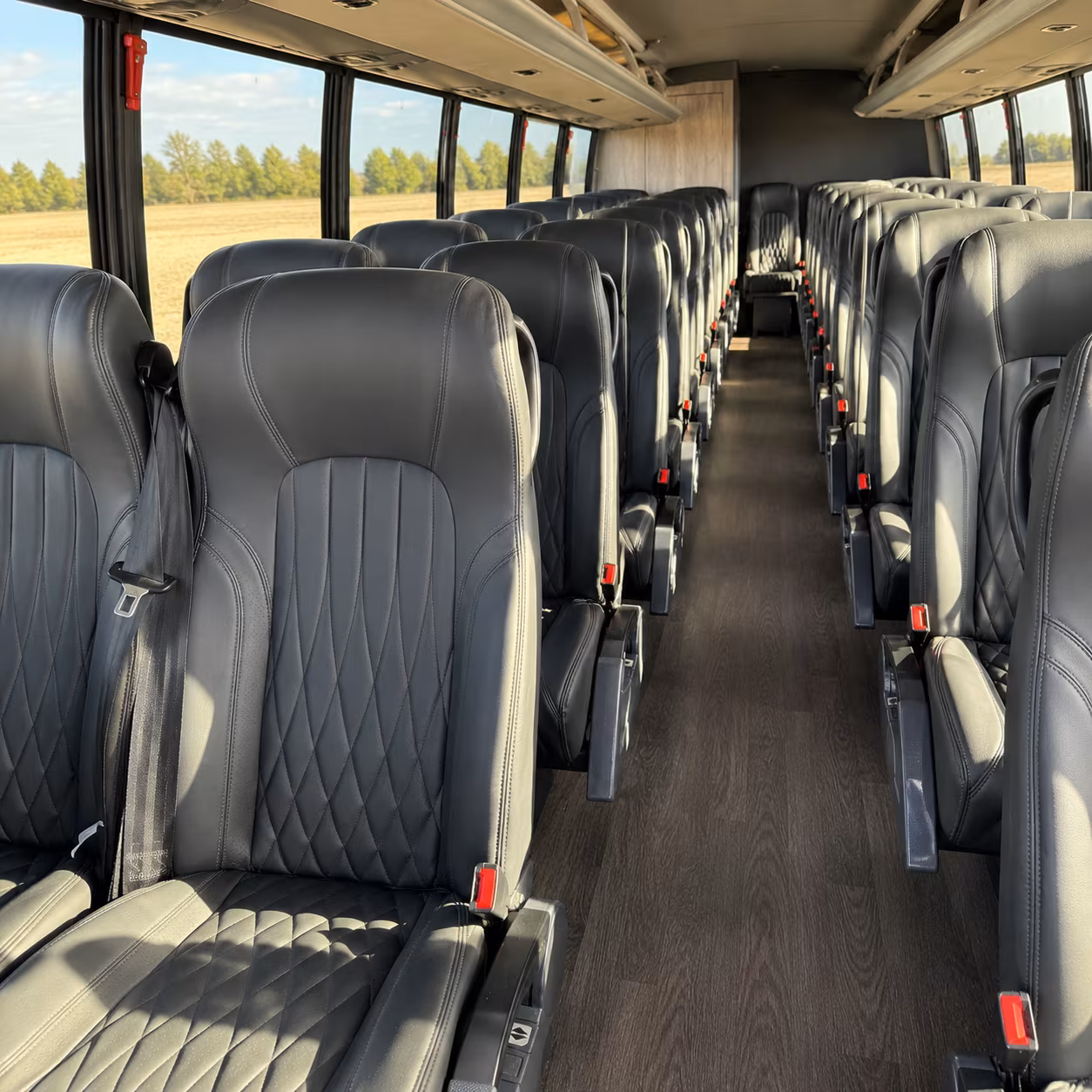 mobile 28 passenger minibus inside
