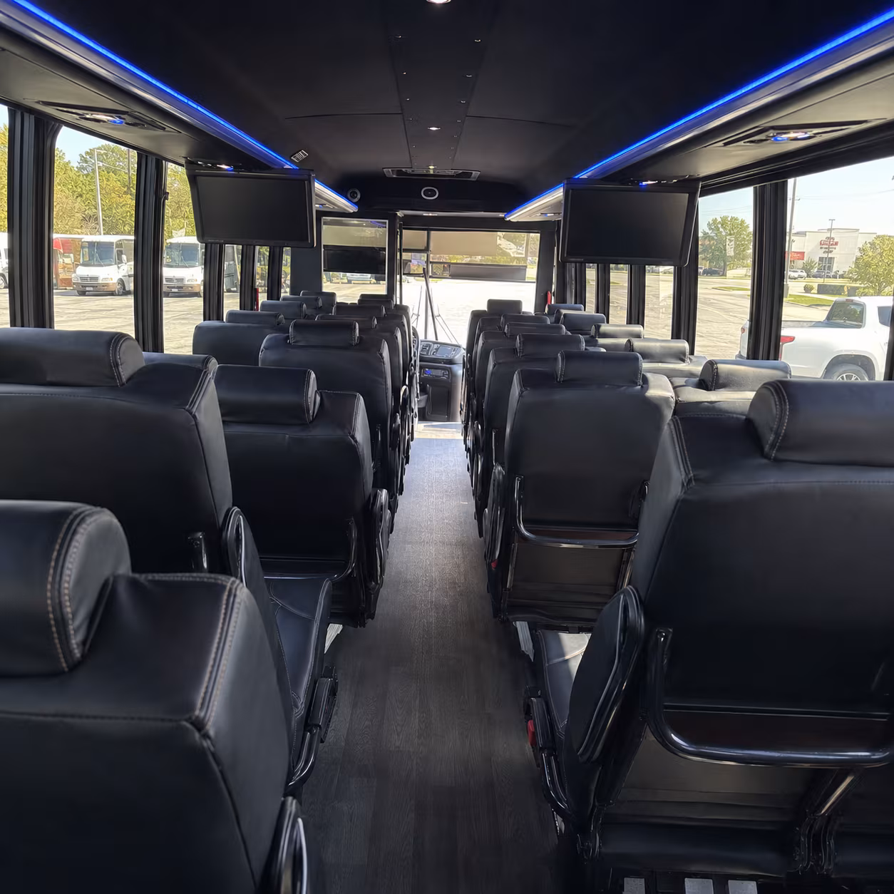 mobile 30 passenger minibus interior