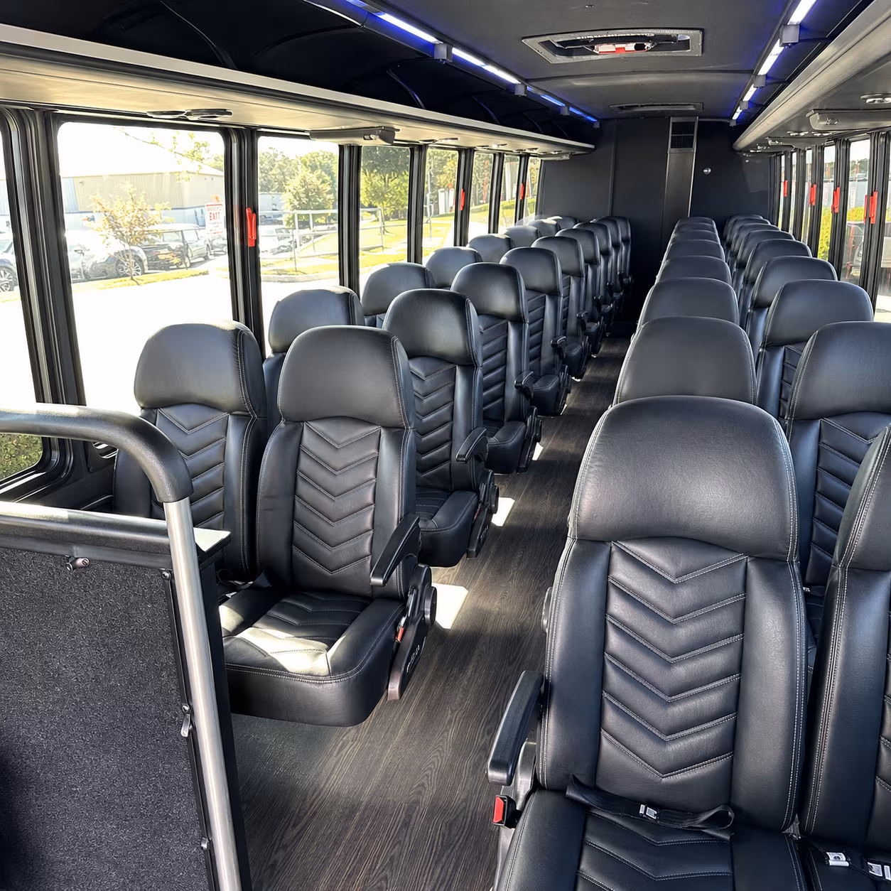 mobile 35 passenger minibus interior