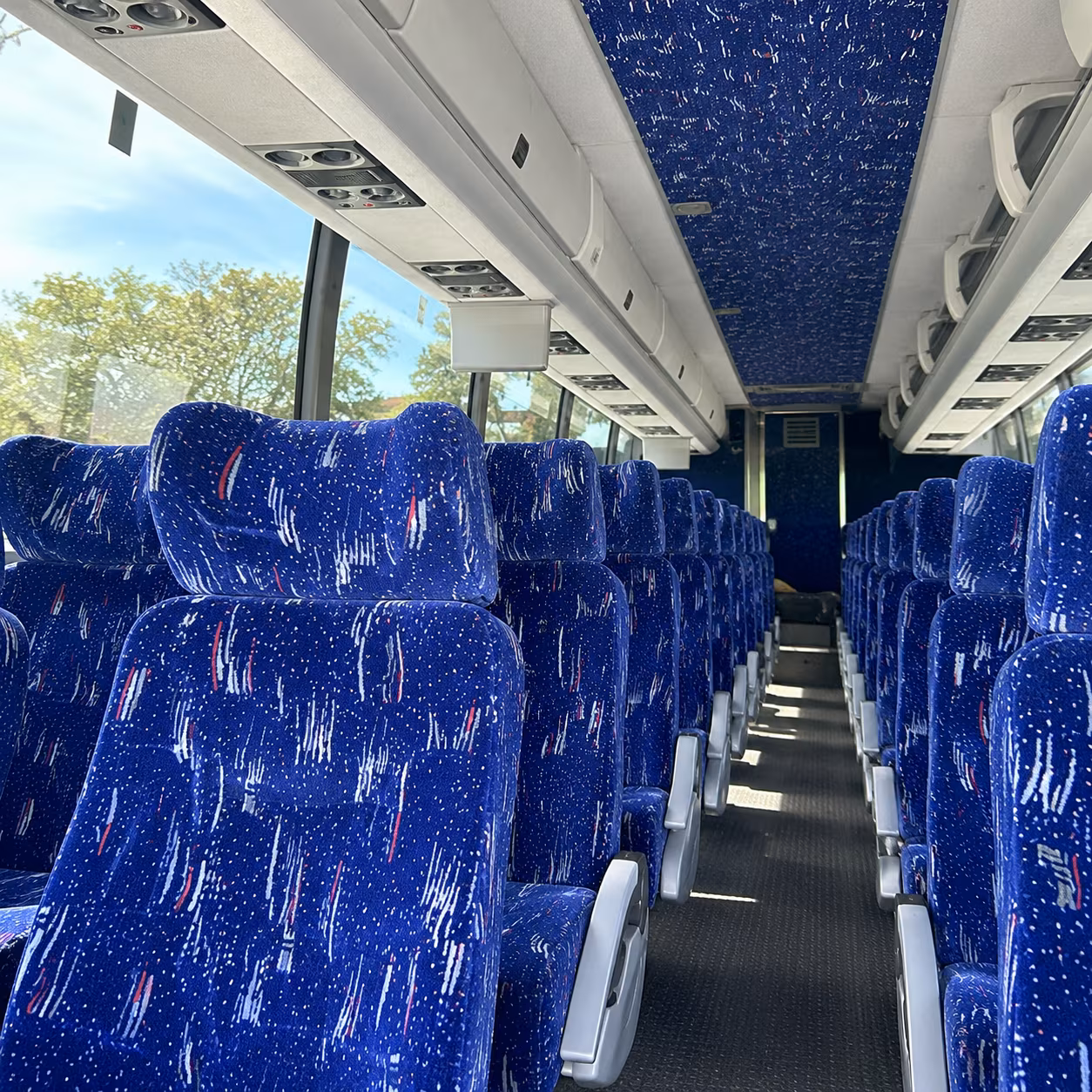 mobile charter bus inside